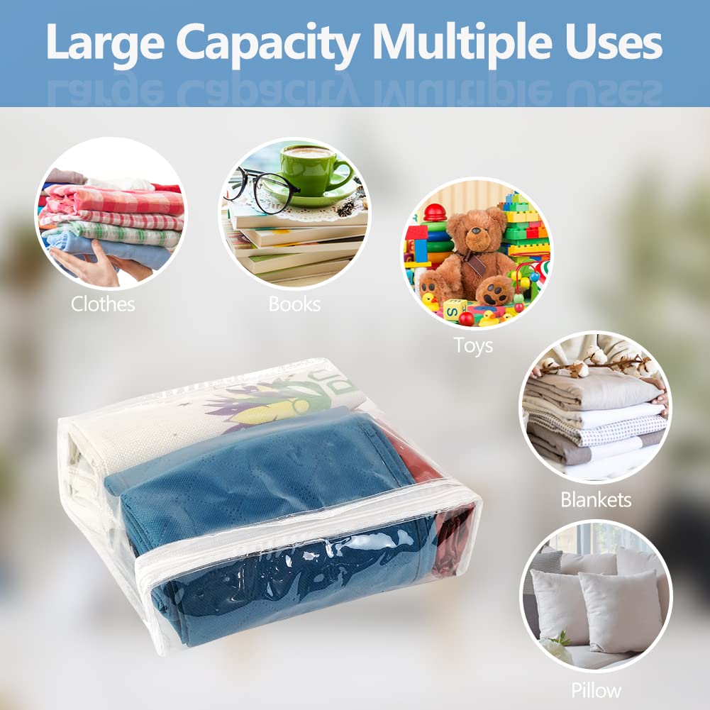 Hlimior clear vinyl zipper bag for T-shirts improves closet organization