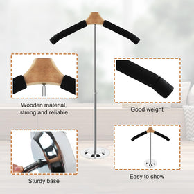 Hlimior solid metal frame clothing rack provides sturdy retail presentation