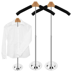 Hlimior two-pack adjustable T-shirt display stand showing garments neatly