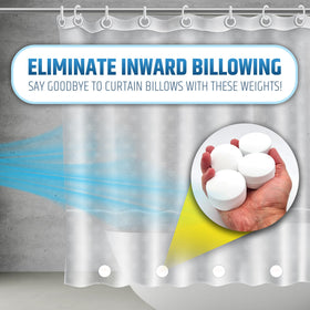 HMmagnets curtain-stability-bath keeps curtain in place against airflow