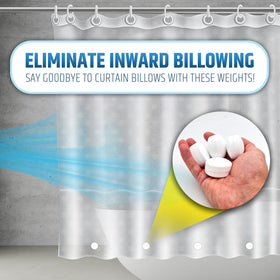 HMmagnets heavy-magnet secure grip prevents curtain movement during showers
