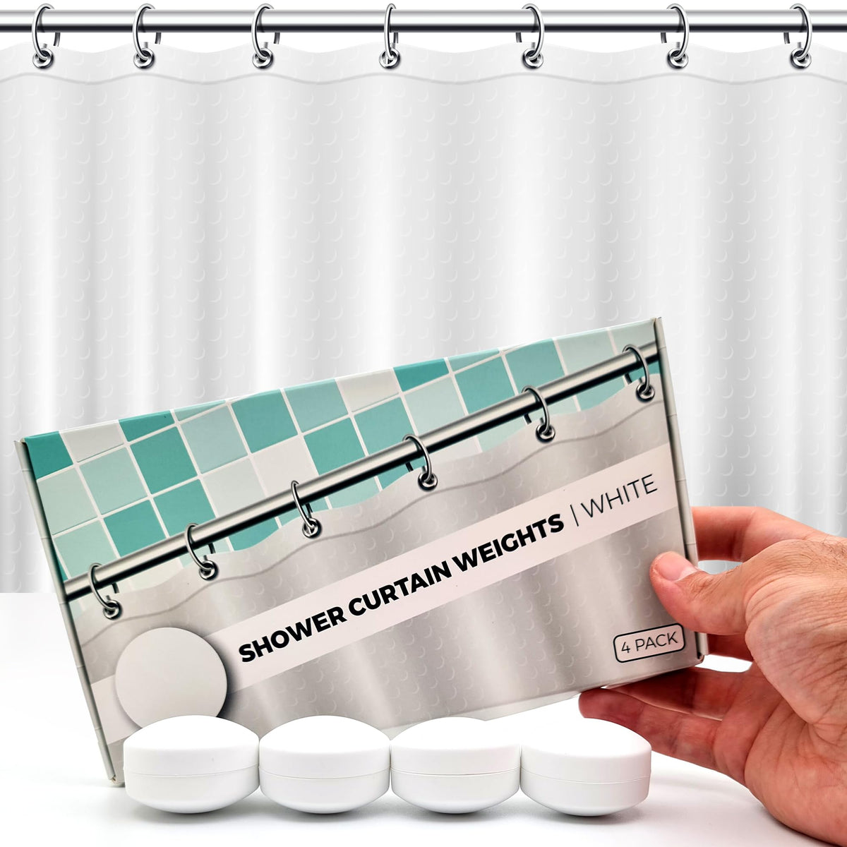 HMmagnets shower weights with 360° silicone wrap ensure stable, splash-free curtains.