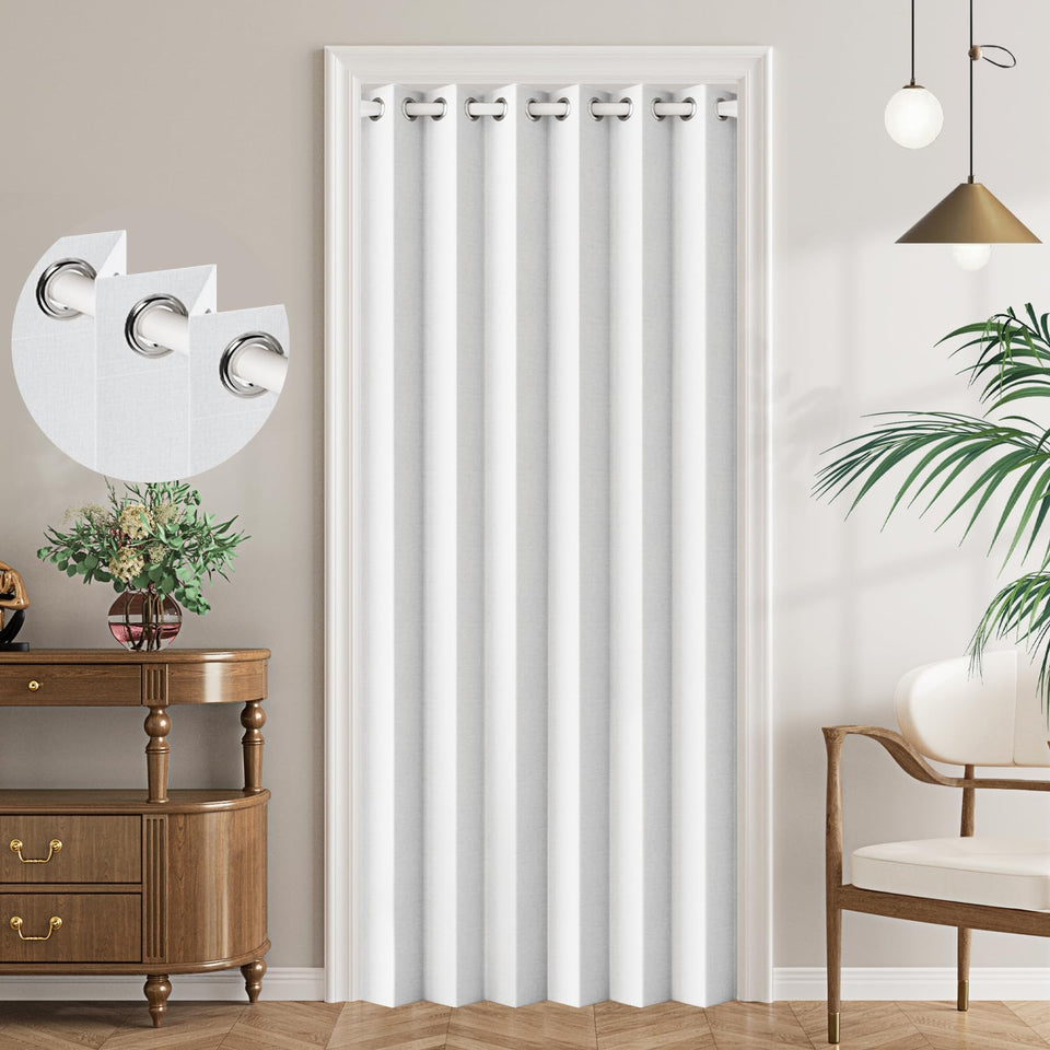 HMYI blackout closet curtain panel for doorway coverage and privacy