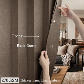 HMYI brown color curtain adds warm, stylish ambiance to any room.