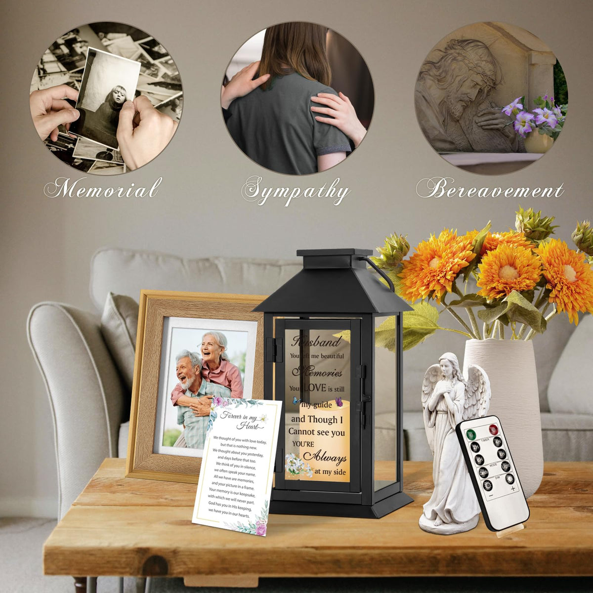HN HAIINAA memorial lantern with 2H 4H 6H 8H timer for daily remembrance