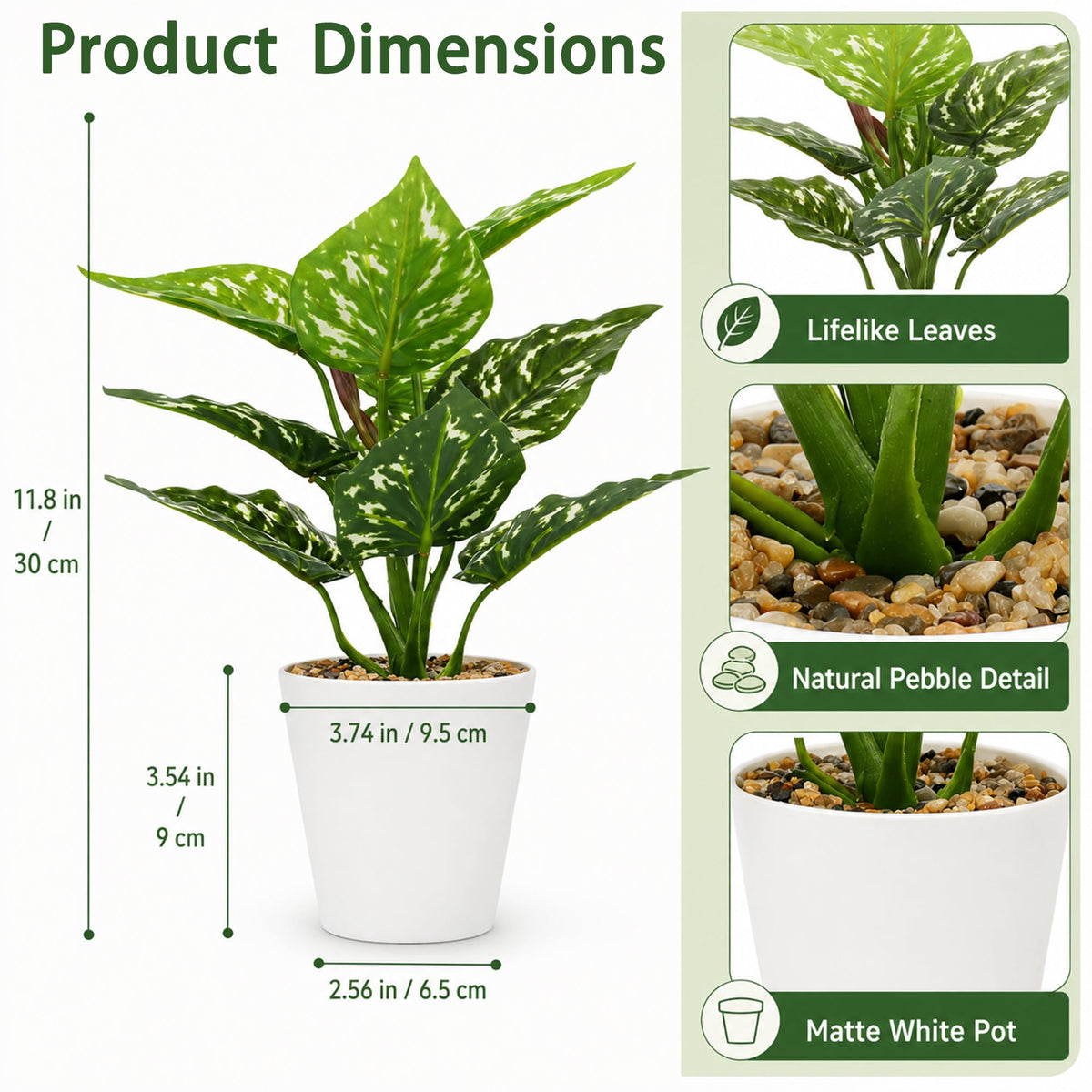 HNCSDD zebra plant artificial pot adds dynamic texture to any space.