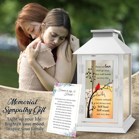 HN HAIINAA memorial lantern warm glow creates tranquil evenings without real flame.