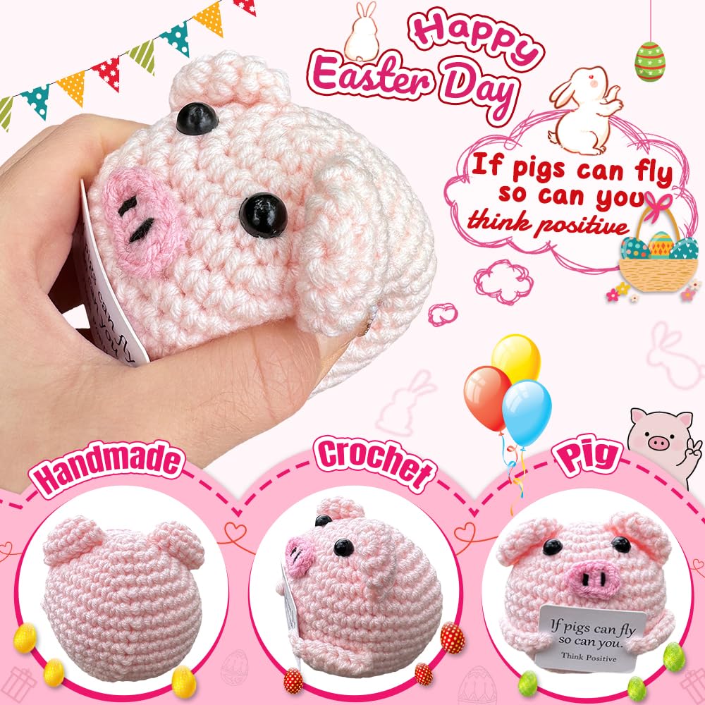 Hnqiqs palm-sized crochet animal collection ideal for desks.