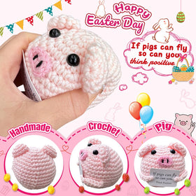 Hnqiqs palm-sized crochet animal collection ideal for desks.