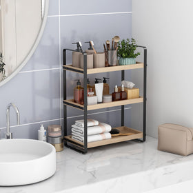 HNRLOY Burlywood organizer includes anti-slip pads for stable placement.