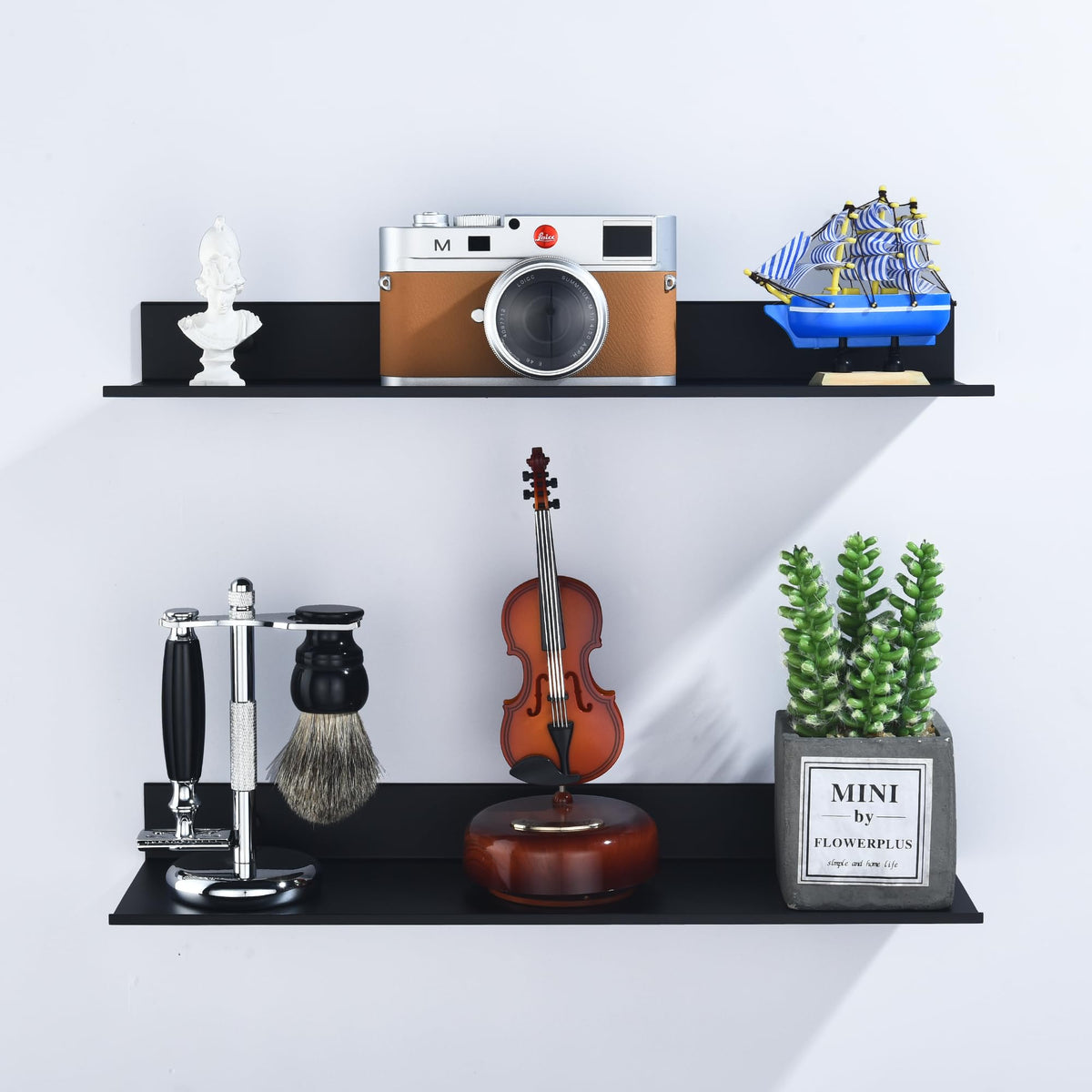 HNVNER aluminum shelves resist moisture, ideal for bathroom use.