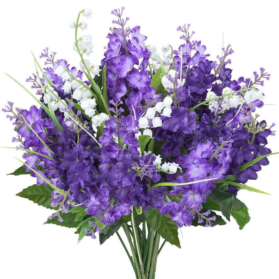 HO2NLE lilac bouquet with purple blooms for elegant table centerpiece decor.