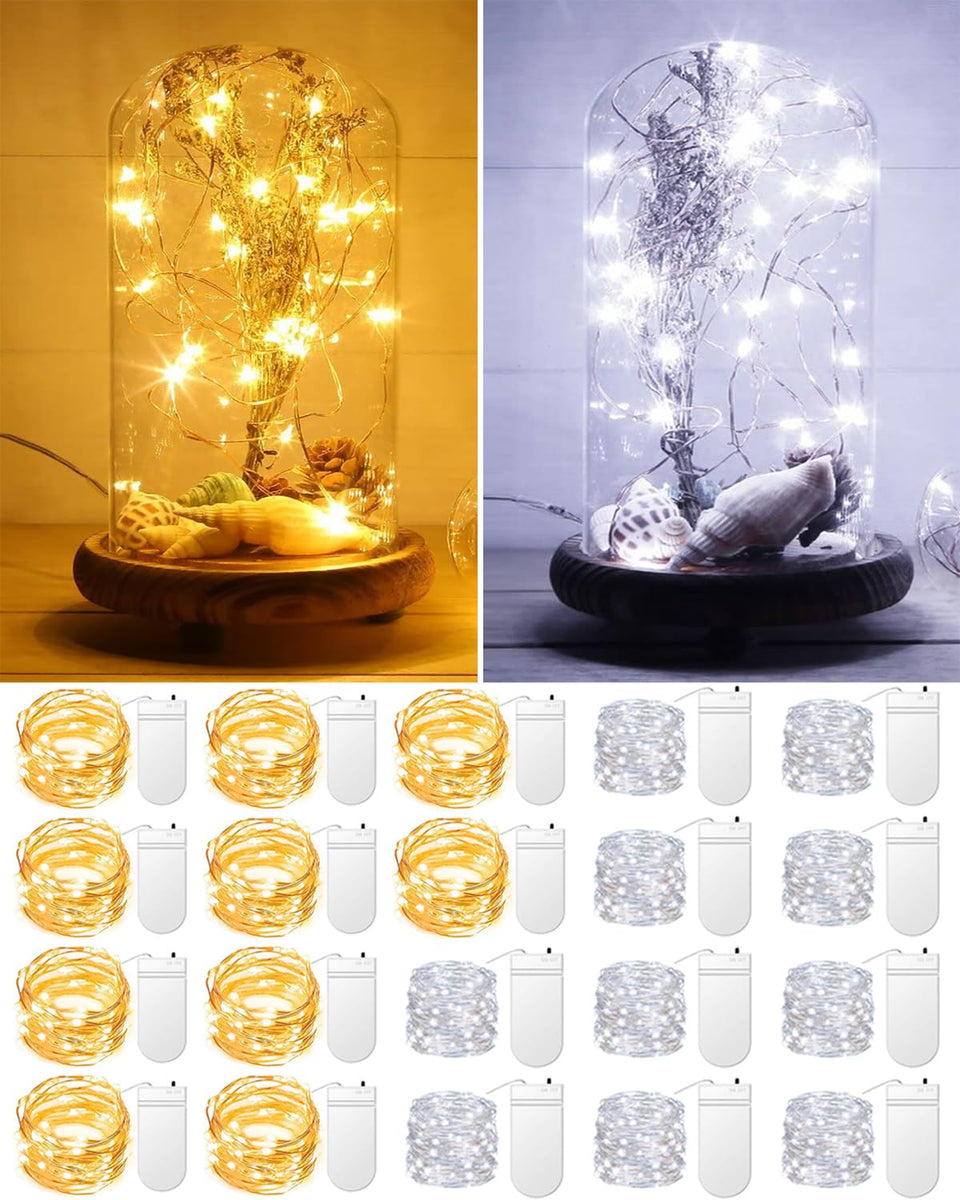 HOBAYS 20-LED fairy lights on copper wire, ideal for DIY decorations and mason jar centerpieces