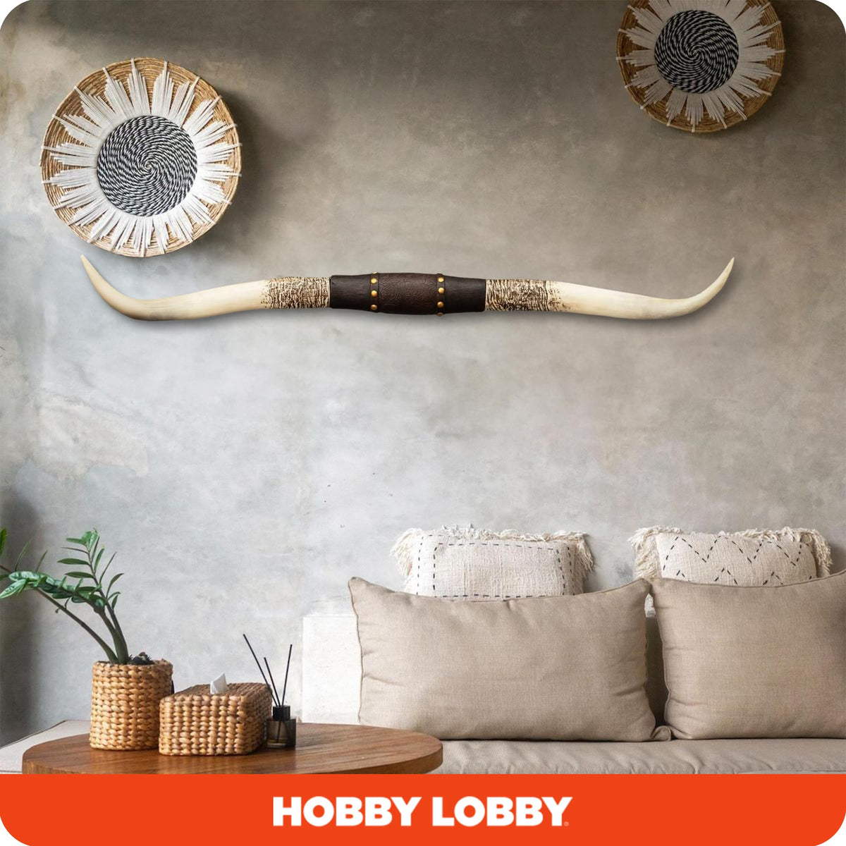 Hobby Lobby Longhorn wall decor resin detail for lasting beauty.