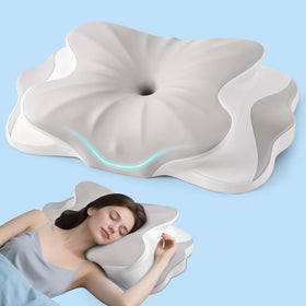 HOBEST cervical neck pillow contour supports head and neck with butterfly shape.