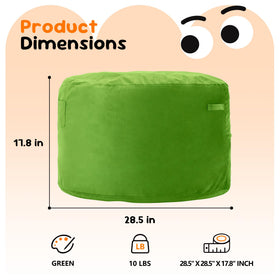 Hobestluk 2.5ft bean bag chair front view for cozy playtime