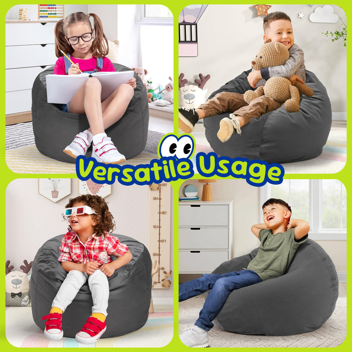 Hobestluk bean bag chair in a cozy living room ambiance