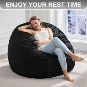 Hobestluk bean bag in living room setup for movie night comfort.