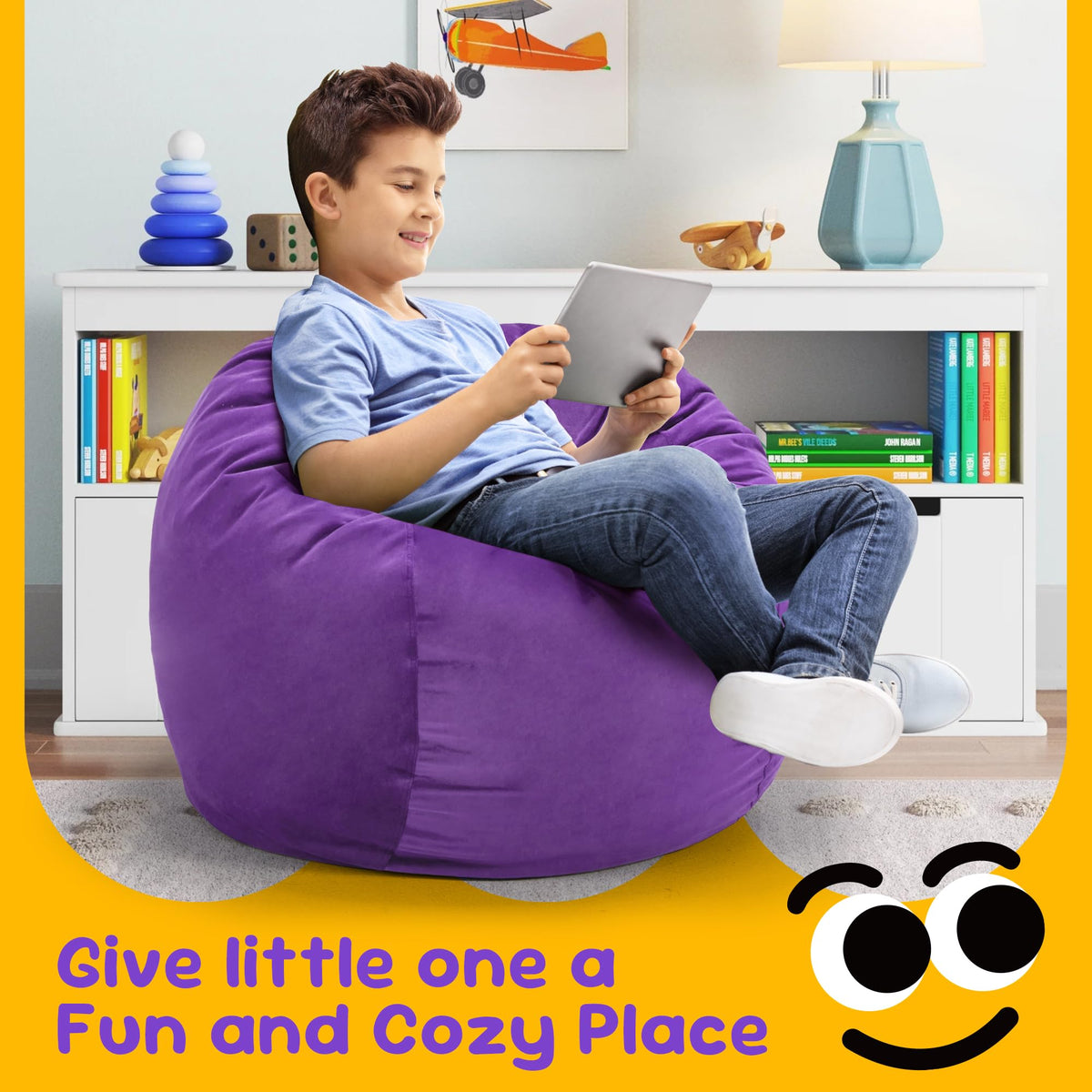 Hobestluk bean bag chair removable cover for convenient washing