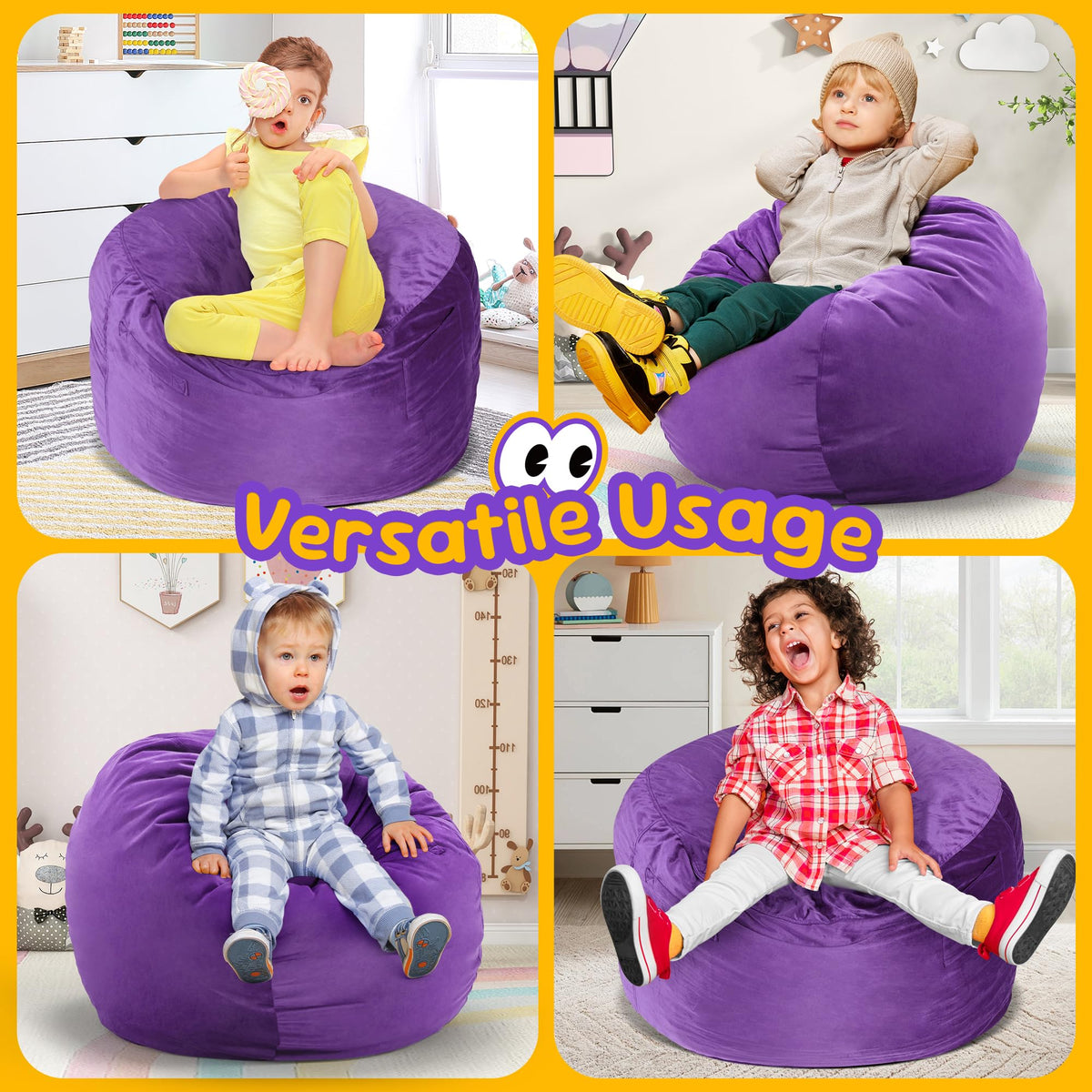 Hobestluk bean bag chair side pocket for small items