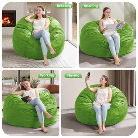 Hobestluk bean bag chair with handle for easy moving
