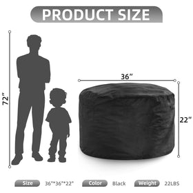 Hobestluk giant bean bag chair close-up showing memory foam filling for long-lasting support.
