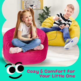 Soft fabric surface of Hobestluk bean bag chair for kid comfort
