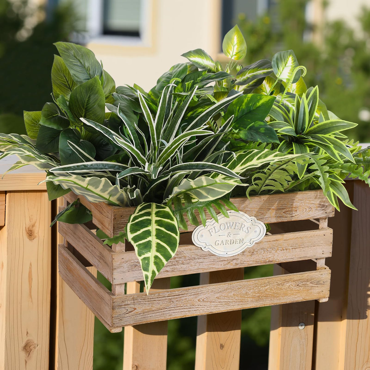 Hobyhoon UV-resistant artificial plants for durable outdoor decor