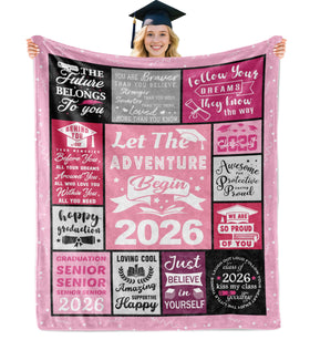 Hocgiwd graduation blanket design close-up, vibrant colors ideal for dorm room decor.