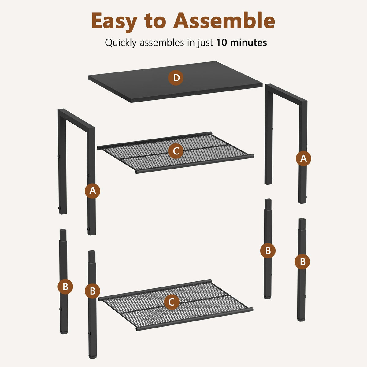 Hoctieon end table fits small spaces with compact vertical design.