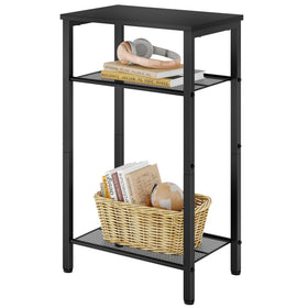 Hoctieon 3-tier end table top display for decorative lamps and plants.