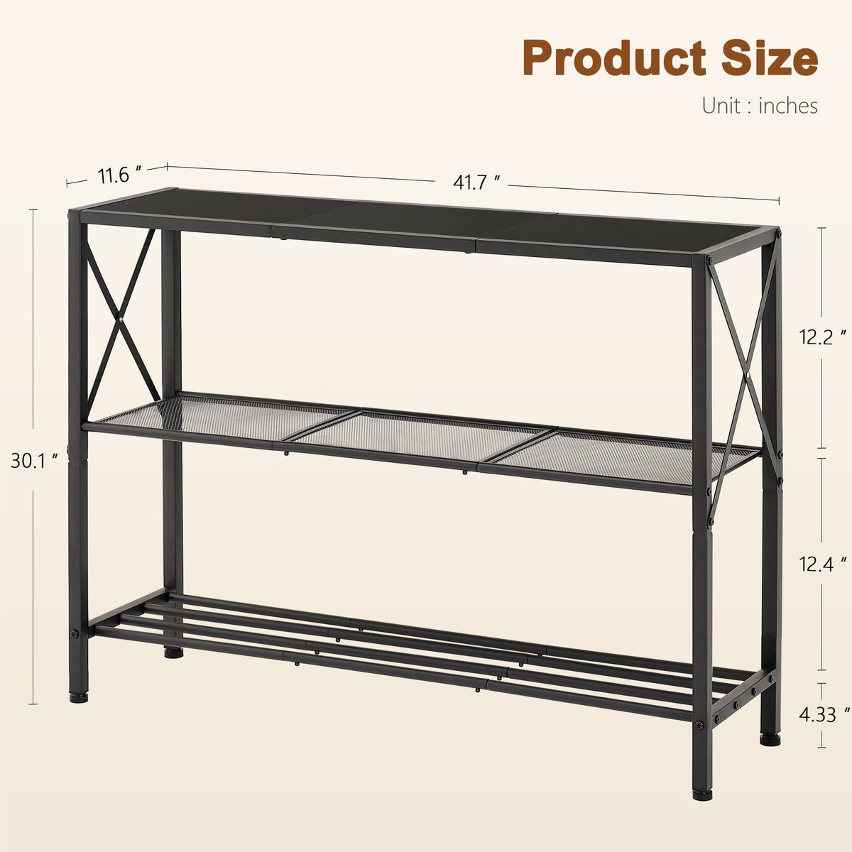 Hoctieon industrial console table living room view demonstrates multi-purpose furniture for seating area