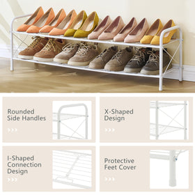 Hoctieon Metal-Frame Shoe Rack offers robust, durable support for daily use