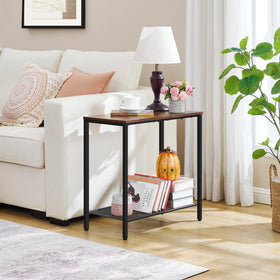Hoctieon slim nightstand with metal frame fits small spaces perfectly.