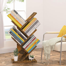 Hoctieon tree bookshelf close-up highlights FSC-certified wood texture