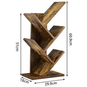 Hoctieon tree bookshelf dimensions help plan small-room layouts