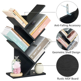 Hoctieon shelf displaying books, plants, and magazines for versatile use.