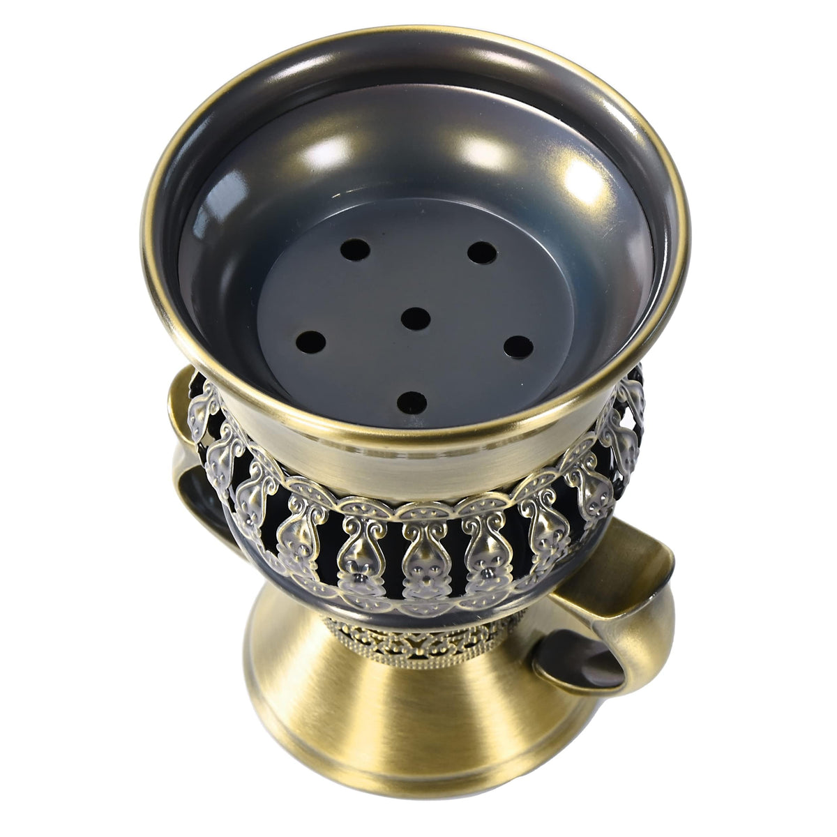 Removable ash tray on the HOCUROAY Bakhoor burner for easy cleaning.