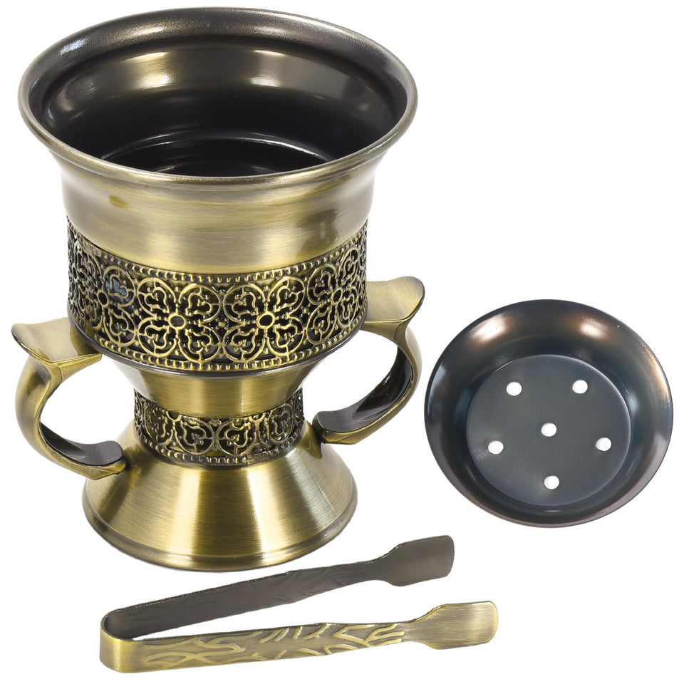 HOCUROAY frankincense burner with metal body and handle for durable use.