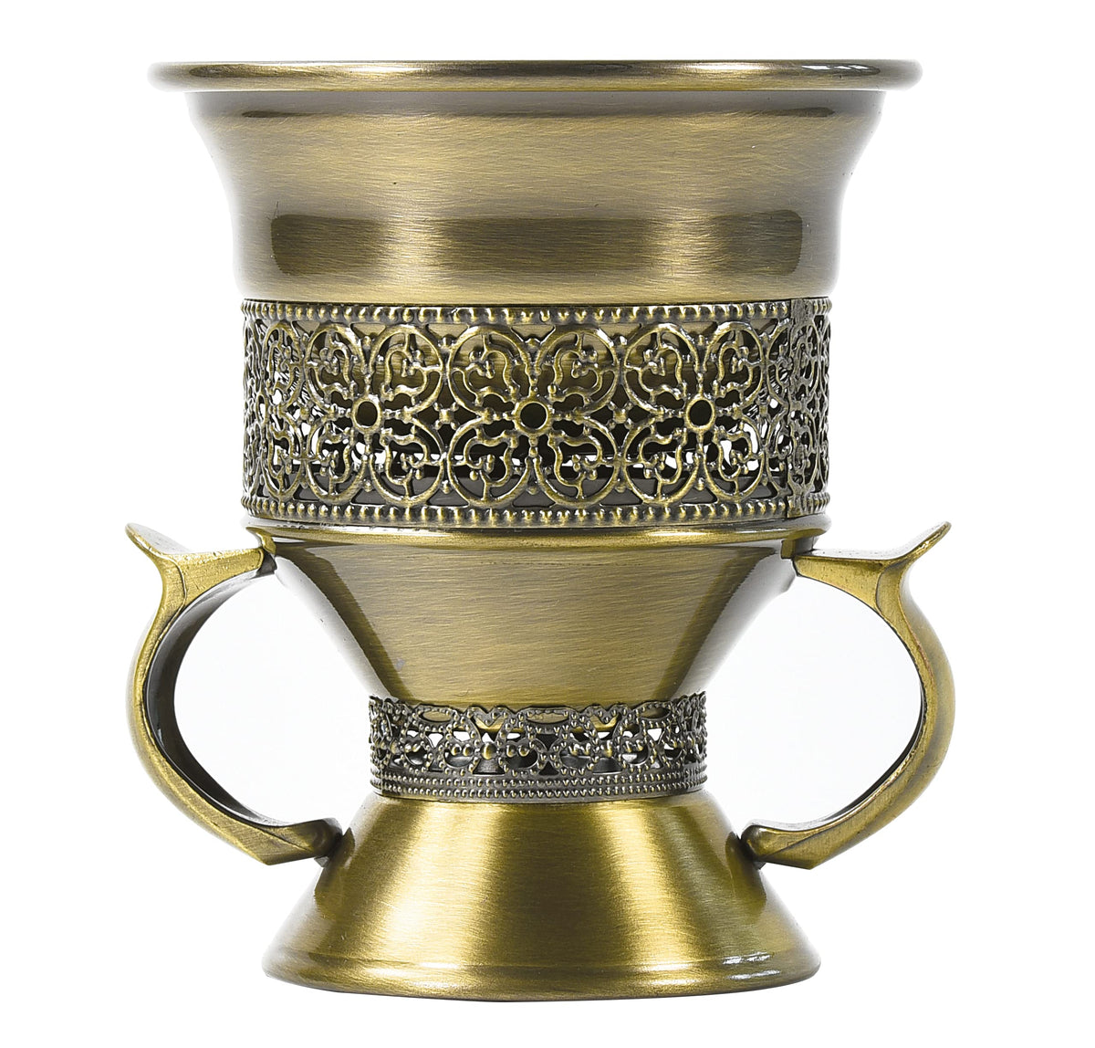 HOCUROAY metal bakhoor burner showing removable ash tray for easy cleaning.