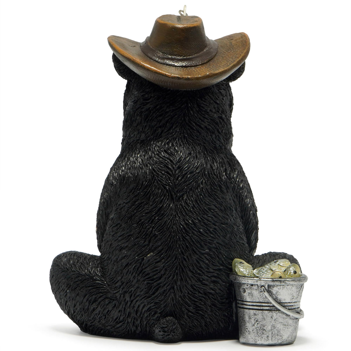 Hodao bear fishing decoration in living room boosts playful vibe.