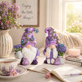 Hodao Lavender Dream Gnome hat with butterflies creates a playful focal point
