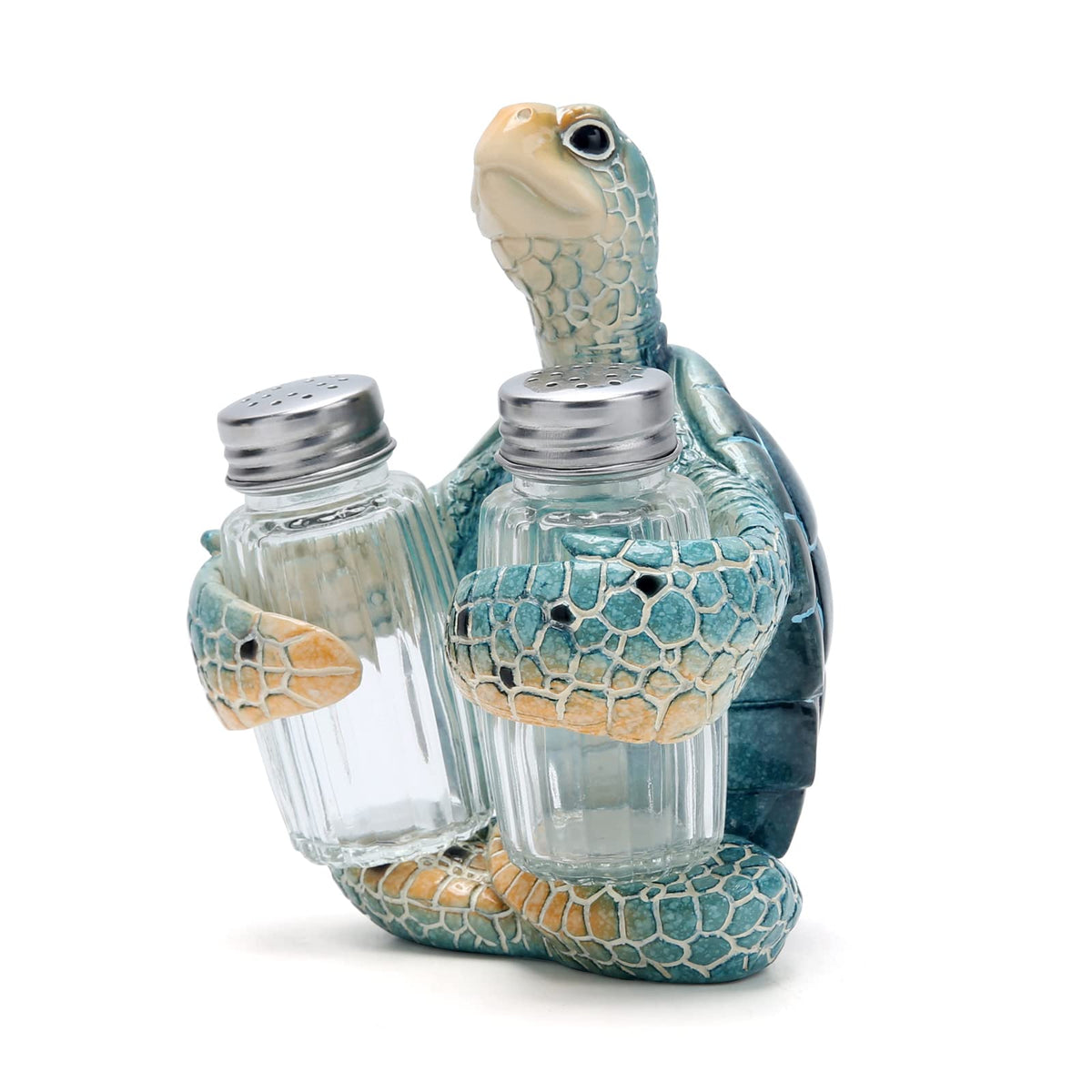 Hodao turtle figurine with holder for convenient table seasoning and display.