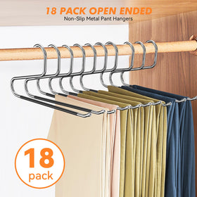 Hodola anti-corrosion metal pant hanger with durable build for long-lasting use