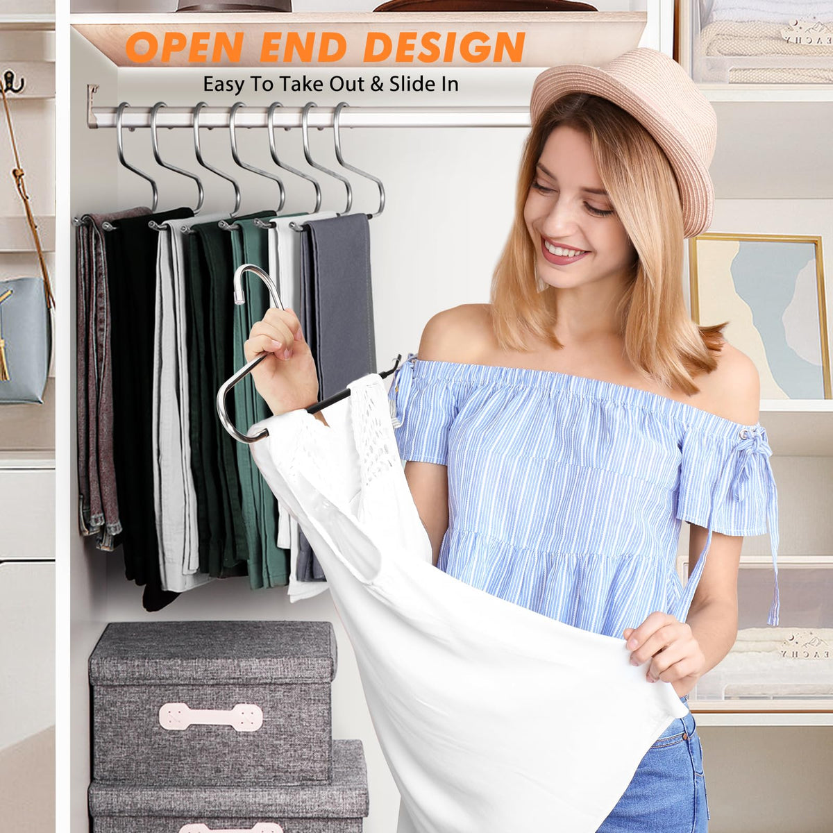 Hodola space-saving design helps maximize closet capacity in small spaces