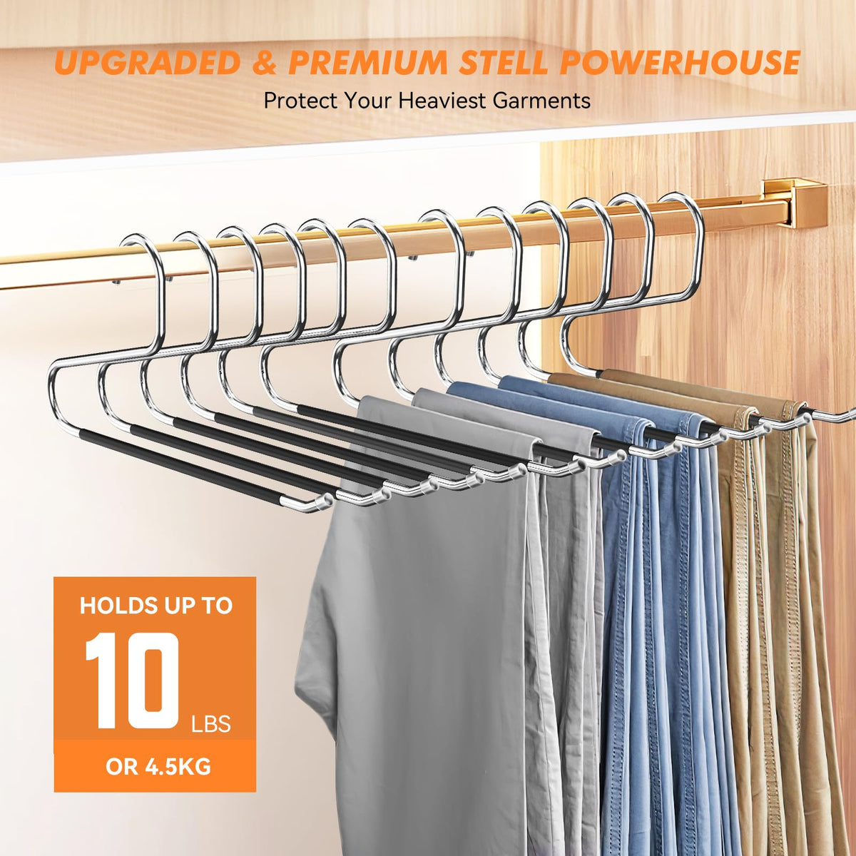 Hodola Z-type hangers organize bras, jeans, scarves, and more neatly