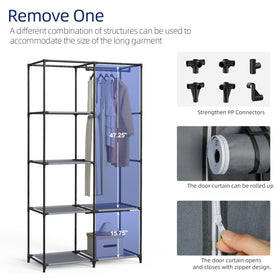 HODYANN dust cover on closet protects fabrics from dust