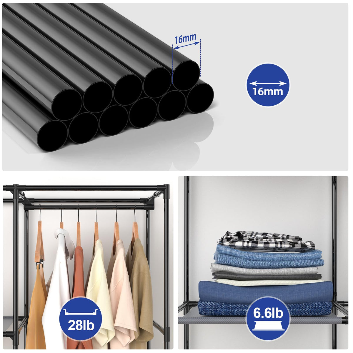 HODYANN closet six-shelf organization for folded items
