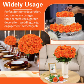 Hoemwarm 36-orange roses bridal bouquet accessory adding fullness and elegance