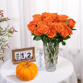 Hoemwarm 36-orange roses table decoration highlighting vibrant color without watering